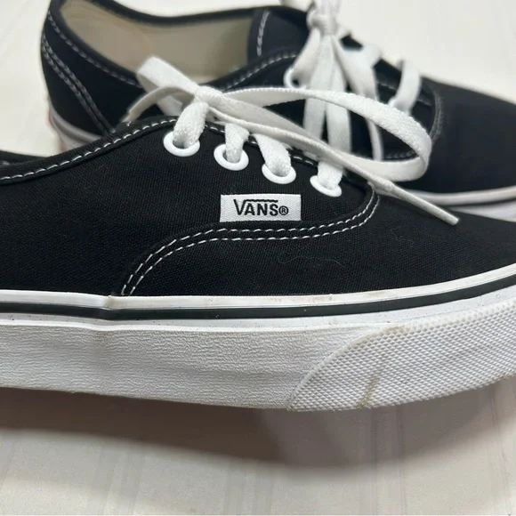 Vans Off The Wall Black and White Canvas Tennis Shoes Size Men 4.0 Women 5.5 - Picture 5 of 12